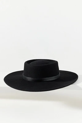 San Diego Hat Co. Ella Double-Belt Wool Boater
