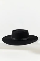 San Diego Hat Co. Ella Double-Belt Wool Boater