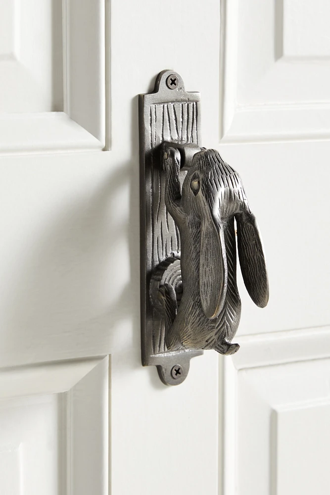 Swinging Hare Door Knocker