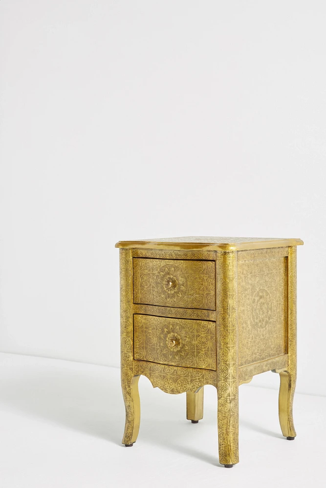 Hand-Embossed Nightstand