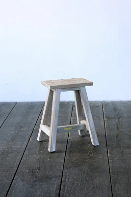 Trestle Teak Stool