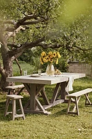 Trestle Teak Stool