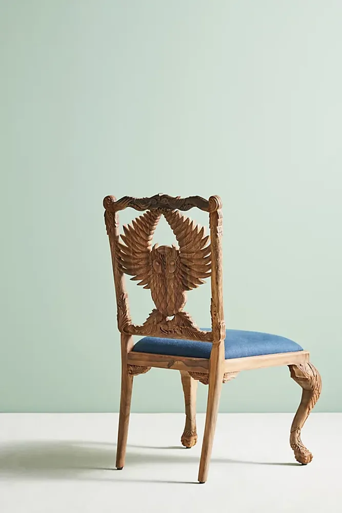 Handcarved Menagerie Owl Dining Chair