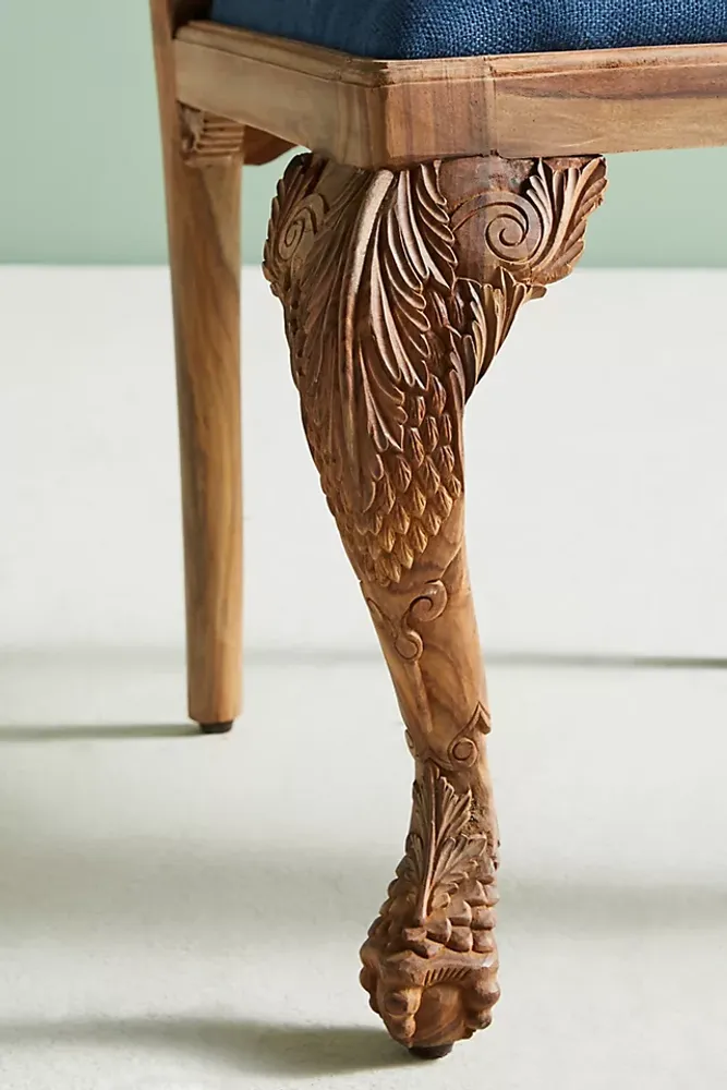 Handcarved Menagerie Owl Dining Chair