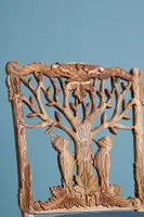 Handcarved Menagerie Woodpecker Dining Chair