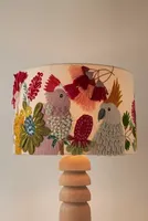 Embroidered Cockatoo Lamp Shade