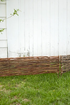 Woven Willow Border Fence Set