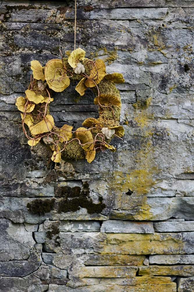 Shelf Mushroom + Moss Wreath