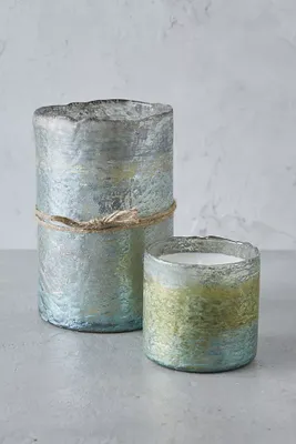 Textured Glass Candle, Grapefruit & Pine