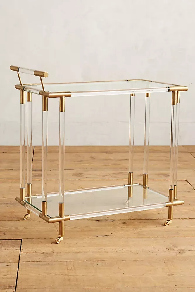 Oscarine Lucite Bar Cart