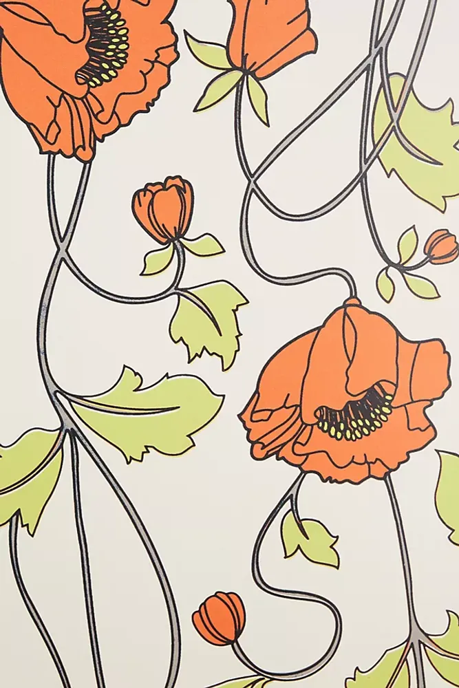 Draping Poppies Wallpaper