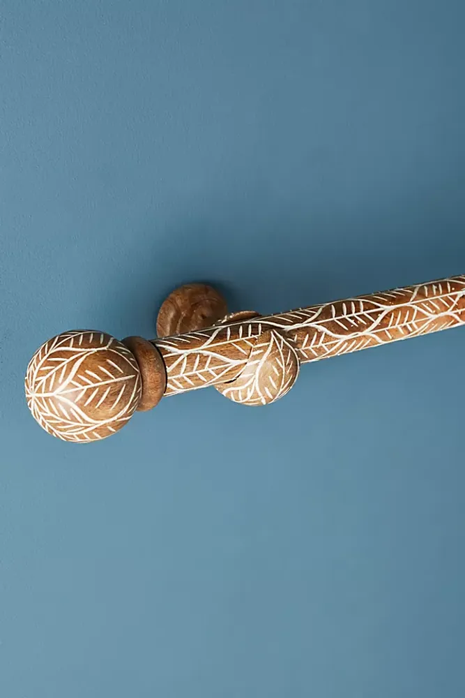 Twig-Etched Curtain Rod Set