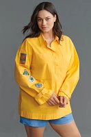Maeve Fisherman Long-Sleeve Popover Top