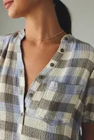 Aly Puff-Sleeve Blouse by Pilcro: Plaid Edition