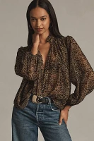 The Estela Sheer Printed Blouse: Burnout Edition