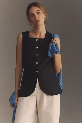 Maeve Button-Front Vest