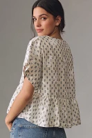 The Tavi Blouse by Pilcro: Clip Dot Tee Edition