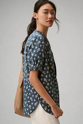 The Aly Puff-Sleeve Blouse by Pilcro: Printed Edition