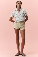 The Aly Puff-Sleeve Blouse by Pilcro: Printed Edition
