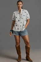 The Aly Puff-Sleeve Blouse by Pilcro