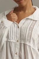 Pilcro Collared Pintuck Blouse