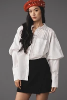 Pilcro Slouchy Poet-Sleeve Buttondown Shirt