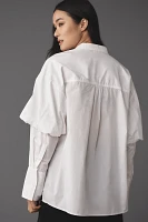 Pilcro Slouchy Poet-Sleeve Buttondown Shirt