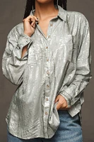 Pilcro Foil Shine Buttondown Shirt