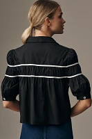 The Leandra Shirred Yoke Blouse by Maeve
