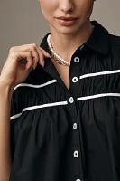 The Leandra Shirred Yoke Blouse by Maeve
