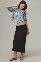 The Leandra Shirred Yoke Blouse by Maeve: Striped Hearts Edition