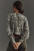 By Anthropologie Relaxed Long-Sleeve Swing Blouse