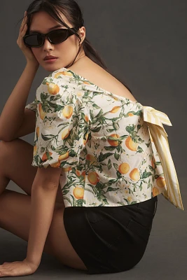 Maeve Bow-Back Swing Blouse