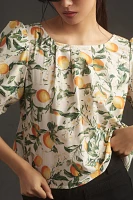 Maeve Bow-Back Swing Blouse