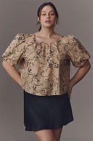 Maeve Puff-Sleeve Swing Blouse