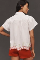 The Henrietta Buttondown Surf Shirt by Maeve: Cherry Edition