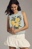 Maeve Fruit Embroidered Halter Top