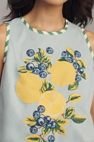 Maeve Fruit Embroidered Halter Top