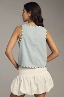 Maeve Fruit Embroidered Halter Top