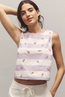 Maeve Icon Cropped Cotton Tank Top