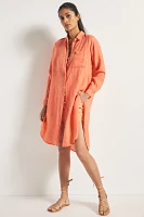 Relaxed Buttondown Linen Tunic