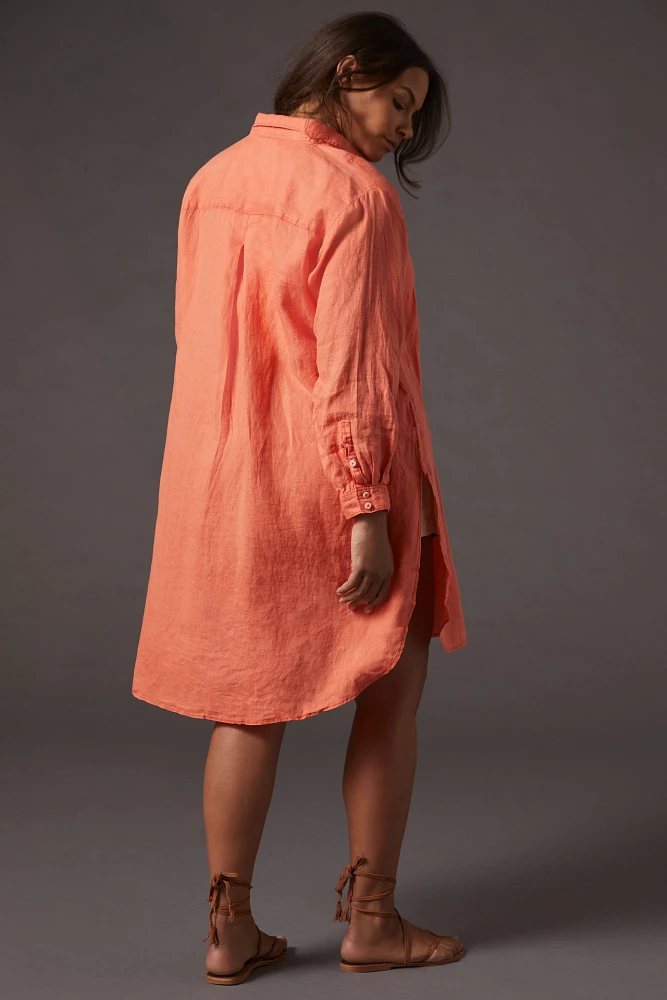 Relaxed Buttondown Linen Tunic