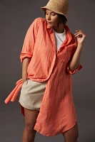 Relaxed Buttondown Linen Tunic