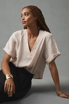 Pilcro Linen Henley Surf Shirt