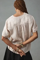 Pilcro Linen Henley Surf Shirt