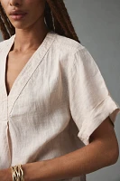 Pilcro Linen Henley Surf Shirt