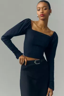 The Wynne Square-Neck Blouse by Maeve