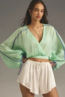 By Anthropologie Long-Sleeve Sheer Blouse