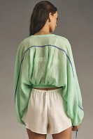 By Anthropologie Long-Sleeve Sheer Blouse