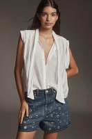 Citizens of Humanity Penny Silk Blend Tie-Neck Blouse